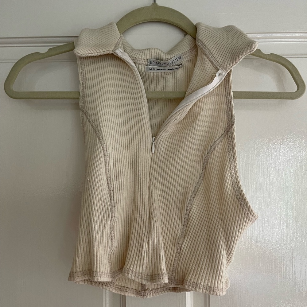 UO cream crop tank top